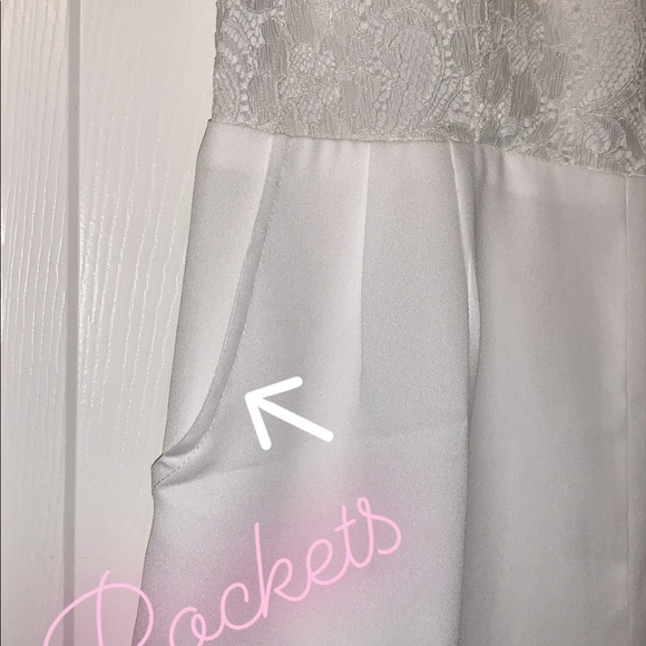 5/$25!!! Cute White Romper with Lace top. - Picture 5 of 6